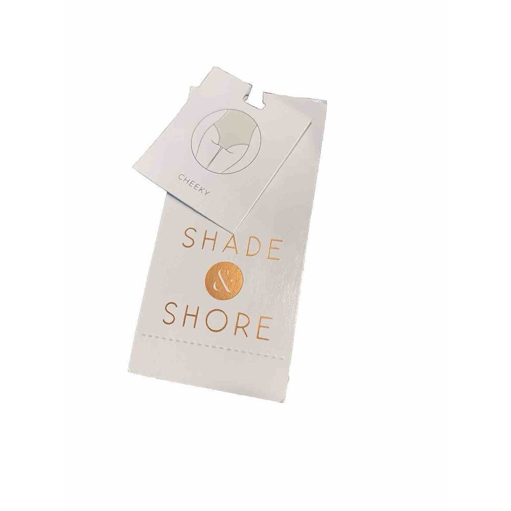 Shade And Shore A-symmetrical Swim Suit Gold Size M (8-10) NWT. MSRP $40 - Picture 4 of 6